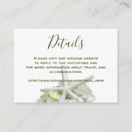 Information om Seaside Garden White Bröllop webbpl Tilläggskort