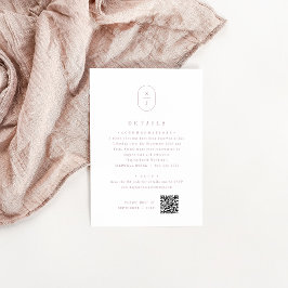 Information om SHYLAH Dusty Ro Elegant Monogram Br Tilläggskort