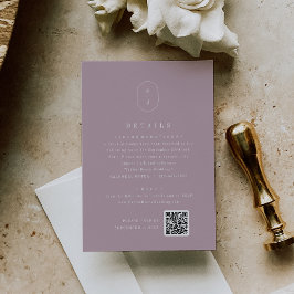 Information om SHYLAH Geometric Lilac Monogram Brö Tilläggskort
