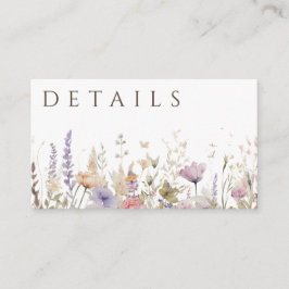 Information om Simple Boho Wildblomme White Tilläggskort