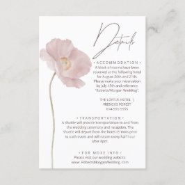 Information om Simple Wildblommor Boho Bröllop Tilläggskort