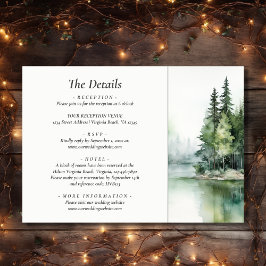 Information om Sjö-skogen Bröllop i Rustic Mountai Tilläggskort