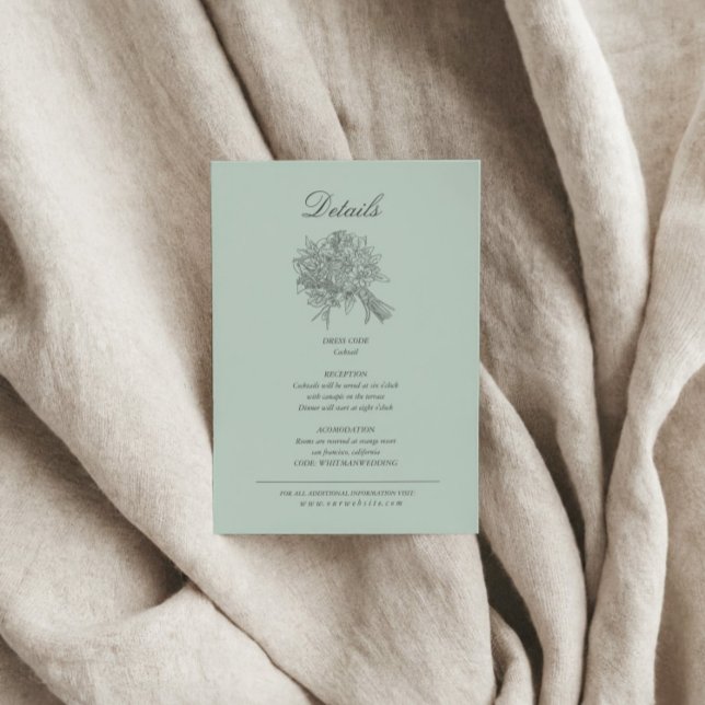 Information om skissade Blommigtar Bröllop Tilläggskort (Skapare uppladdad)