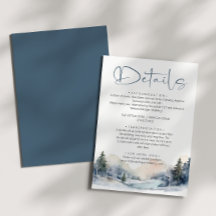 Information om skogen Bröllop i Winter Forest Rust