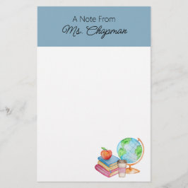 Information om skollärare brevpapper