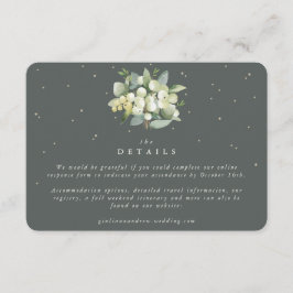 Information om småsoja+eukalyptus Bröllop Grönt Tilläggskort