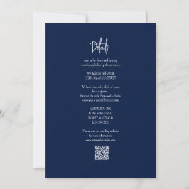 Information om snyggt Elegant Modern Bröllop med e Inbjudningar