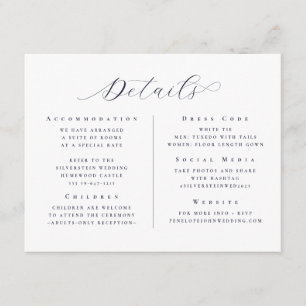 Information om snyggt White Minimalist Script Bröl Tilläggskort