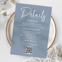 Information om snyggtens bröllopsinbjudan