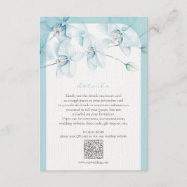 Information om Soft Blue Orchid Bröllop Tilläggskort