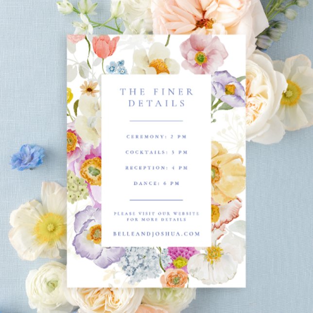 Information om Soft Garden Blommigt Bröllop Tilläggskort (Skapare uppladdad)