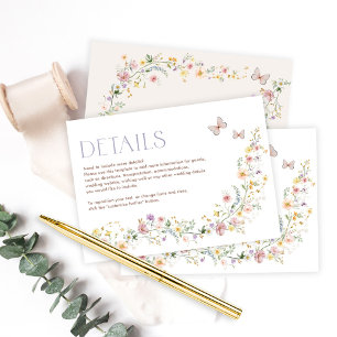 Information om Soft WildblommFairytale Garden Wedd Tilläggskort