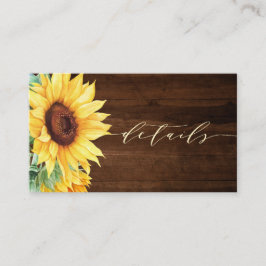 Information om solrossolrosrot Rustic Wood Tilläggskort