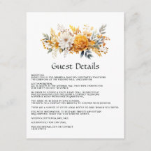 Information om soluppringd Blommigt Bröllop gäst