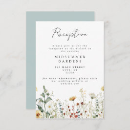 Information om sommarWildblomma Fält Bröllop Tilläggskort