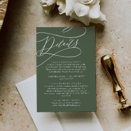 Information om SOPHIA Rustic Woodland Oliv grönt B Tilläggskort