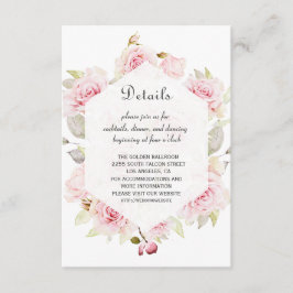 Information om söt Blommigt för  Rosa Geometric Br Tilläggskort