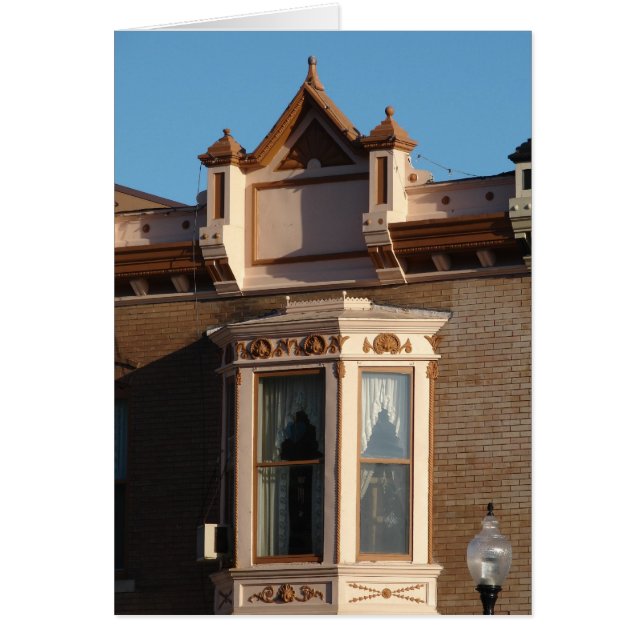 Information om söt Byggnad Hälsningskort (Framsidan)