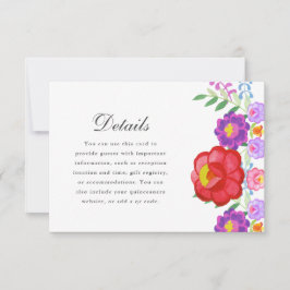 Information om söt Red Fiesta Blommigt Quinceanera OSA Kort