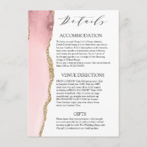 Information om söt  Rosa Agate Modern bröllop