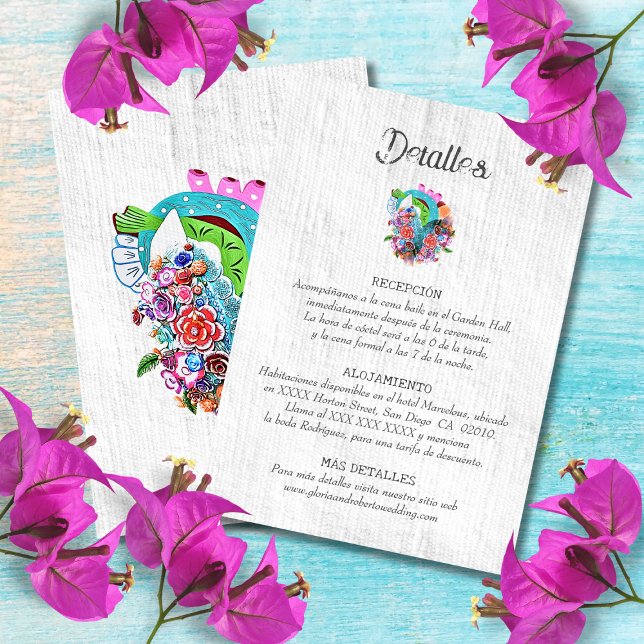 Information om spanska, Rustic Heart Mexican Bröll OSA Kort (Skapare uppladdad)