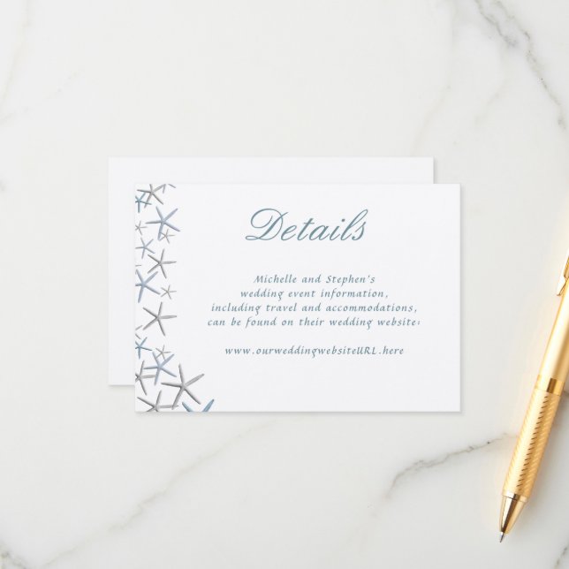 Information om Starfish Gräns Bröllop Tilläggskort (Fram/Back In Situ)