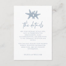 Information om Starfish Modern Dusty Blue Beach We