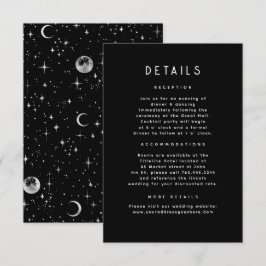 Information om Starry Night Celestial Black Bröllo Tilläggskort