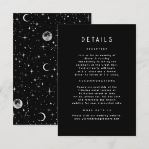 Information om Starry Night Celestial Black Bröllo Tilläggskort