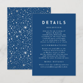 Information om Starry Night Celestial Blue Bröllop Tilläggskort