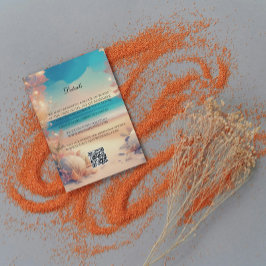 Information om strandbröllop inbjudningar