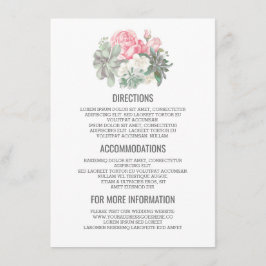 Information om Succulents Bouquet Bröllop - Inform Tilläggskort