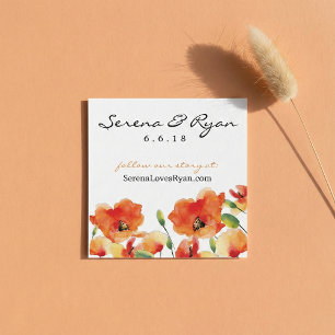 Information om Summer Golden Poppy Bröllop Tilläggskort