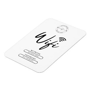 Information om svart och vit WiFi-Logotyp för mode Magnet