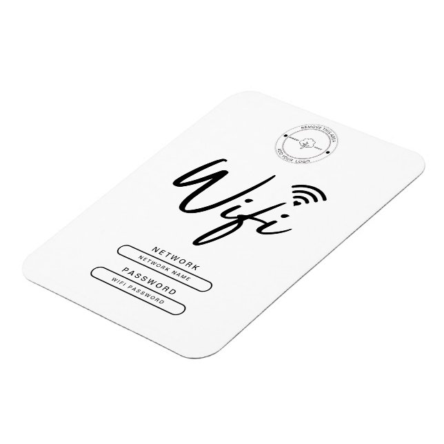 Information om svart och vit WiFi-Logotyp för mode Magnet (Vänstra Sidan)
