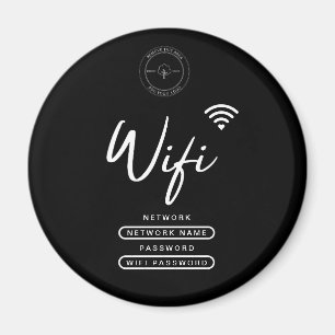 Information om svart och vit WiFi-Logotyp för mode Magnet