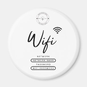 Information om svart och vit WiFi-Logotyp för mode Magnet