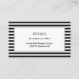 Information om Svart/vitt Rand-bildrutan Bröllop Tilläggskort