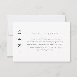 Information om svarta minimala Bröllop-gäster för OSA Kort