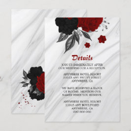 Information om svarta och röda eleganter tilläggskort