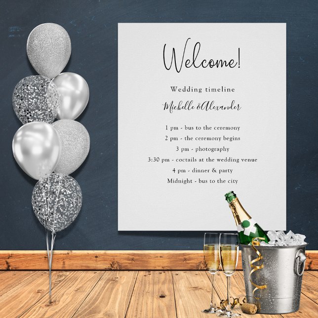 Information om svartvita bröllopsprogram poster (Skapare uppladdad)