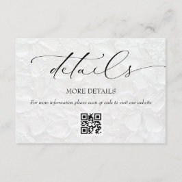 Information om Svartvitt Elegant bröllop Tilläggskort