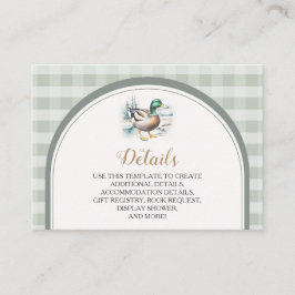 Information om Sweet Little Duckling Gingham Baby  Tilläggskort