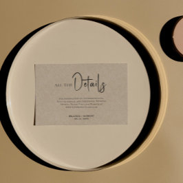 Information om Tan Linen Simple Black Script Bröll Inbjudningar