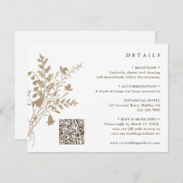 Information om Tan & White WildblomBouquet Bröllop Tilläggskort