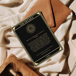Information om Tarot Card Elegant bröllop Vintage Tilläggskort