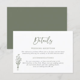 Information om Taupe-Grönten Minimailist Bouquet B Tilläggskort