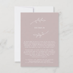 Information om Taupe och White Simple WAN Bröllop OSA Kort