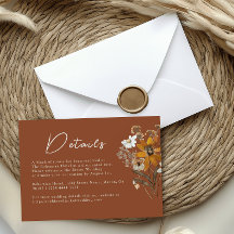 Information om Terracotta WildblomBoho Fall Weddin