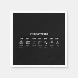 Information om tidslinjen Bröllop i dagens minimal Pappersservett